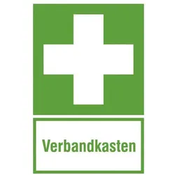 Safety Marking Rettungszeichen-Aufkleber »Erste Hilfe - Verbandkasten« 20,0 x 30,0 cm PVC-Folie grün