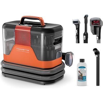 ROWENTA Teppichreinigungsgerät "Fleckenentferner IN7011 Clean It Hot & Cold", orange, schwarz, B:26,5cm H:34cm T:36,5cm, Mehrzwecksauger, PowerHeat 60 C, 2,3 l/1,5 l Tanks, Auto‑Clean, rotierende ActivBrush