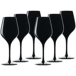 WEINGLÄSER Exquisit schwarz 350 ml 6er Set