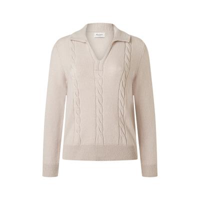 Strickpullover MAERZ MUENCHEN "Maerz Muenchen 331700 Strickpullover Damen Bekleidung", Damen, Gr. 36, beige, 100% Schurwolle, Pullover Strickpullover