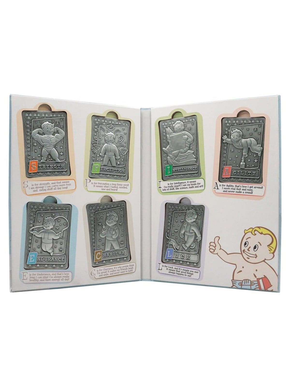 FaNaTtik - Fallout - Limited Edition S.P.E.C.I.A.L. Perk Card Ingot Collector's Album - Album: 158x220x18mm, Ingot: 75x50mm