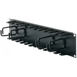 APC 2U Horizontal Cable Organizer with cable fingers, Serverschrank Zubehör, Schwarz