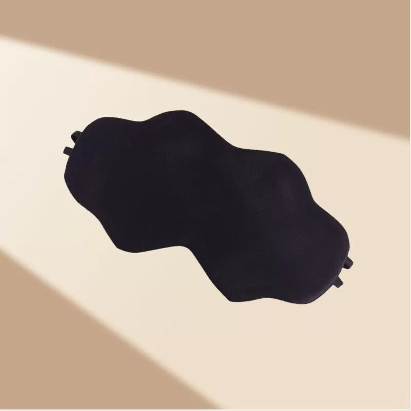 INF Masque de sommeil en soie double face ajustable pour voyage Le noir