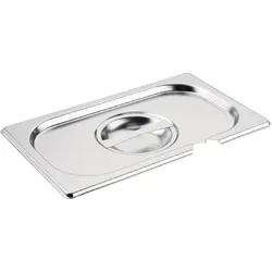 Equipementpro – GN 1/4 Edelstahldeckel mit Vogue-Kerbe