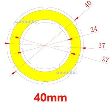 Uplift Essentials Angel Eyes COB LED Ring Light Source For DIY Car Headlights (12V DC) cold White 6500k 40mm 4w