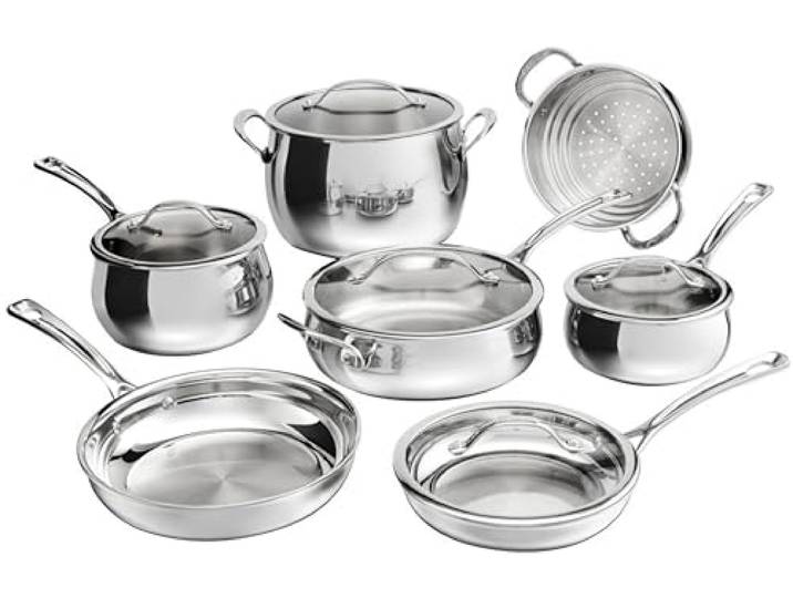 Cuisinart 12-teiliges PureClad™ 3-lagiges Edelstahl-Kochgeschirr-Set, PCT-12