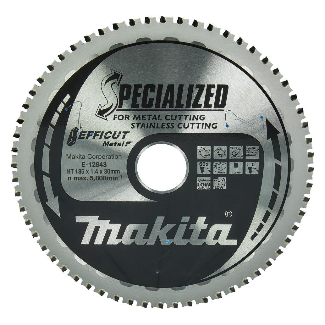 Makita KREISSÄGE 185 x 30 x 60 ZÄHNE METALLWIRKUNG (E-12865)