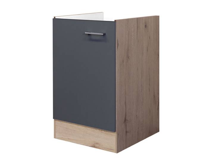 Spülenunterschrank Tiago Grau/Braun 50x82x57cm