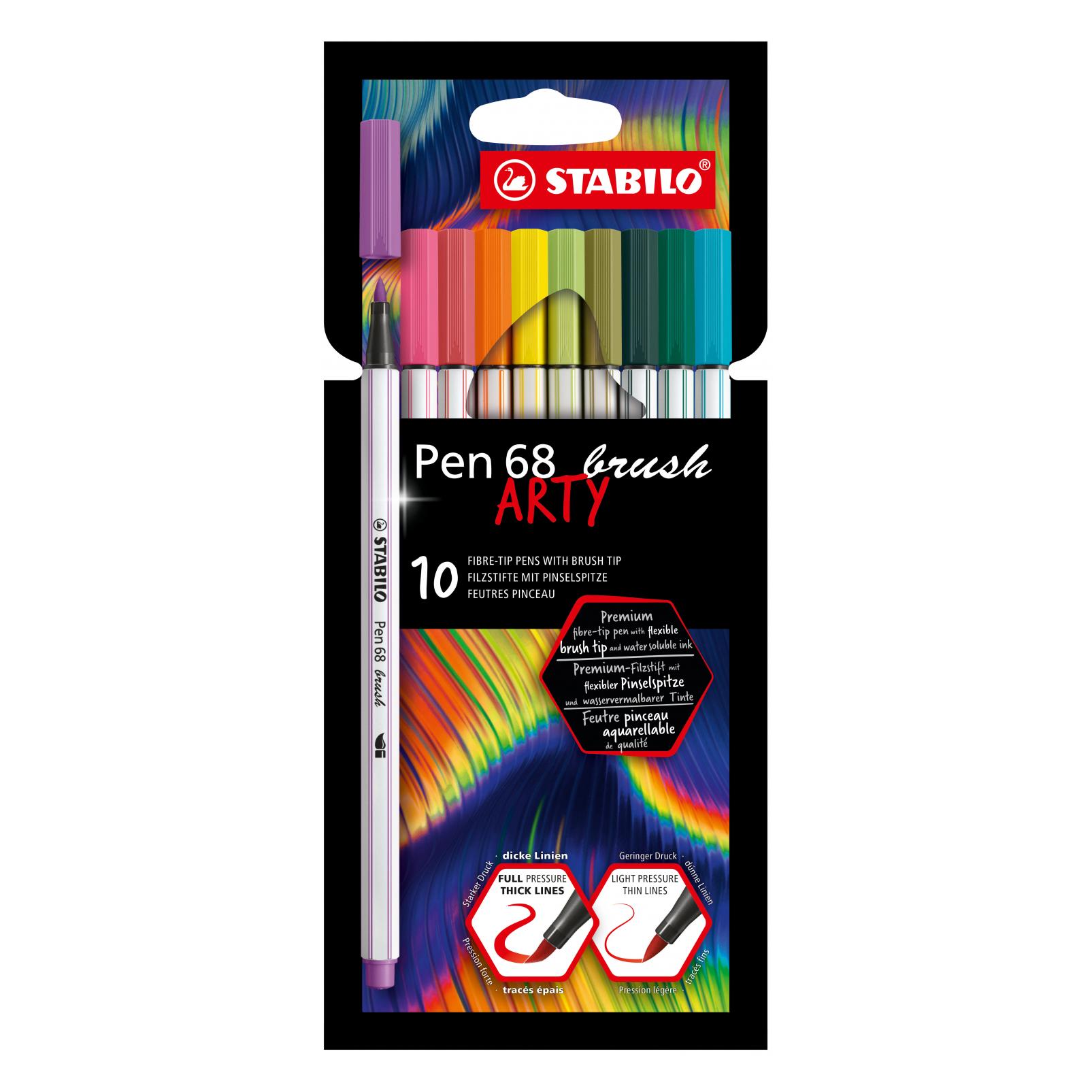 Stabilo Pen 68 Brush 10er Etui Arty (10x) (568/10-21-20)