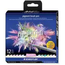 Staedtler Pigment Arts Brush Pen Pastel Colors Filzstift Mehrfarbig 12 Stück(e)