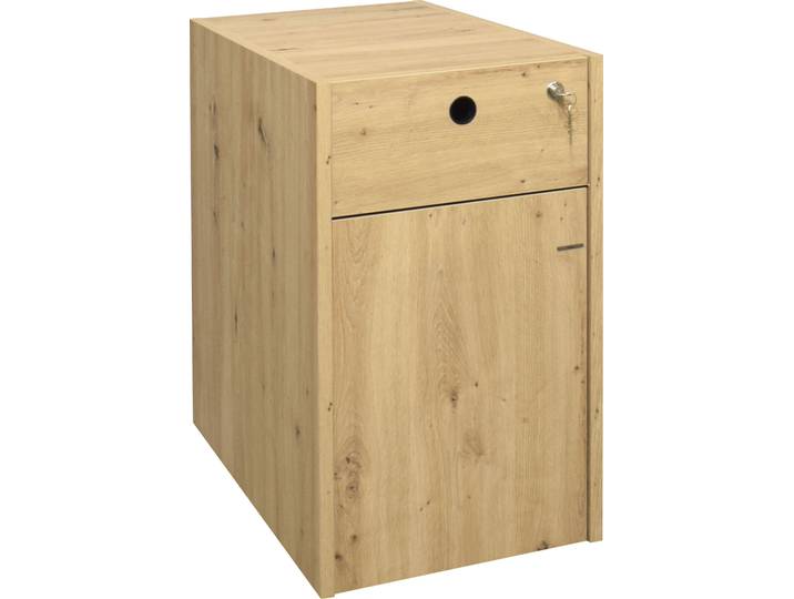 Unterschrank MÄUSBACHER Big System Office , braun (asteiche), B:41cm H:72cm T:70cm, Schränke, Unterschrank, Breite 41 cm