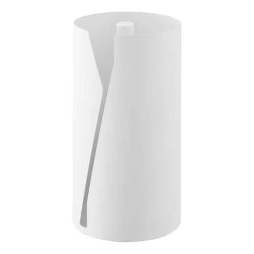 Yamazaki Tower Keukenrolhouder Rond, Wit, 16 x 16 x 30,2 cm
