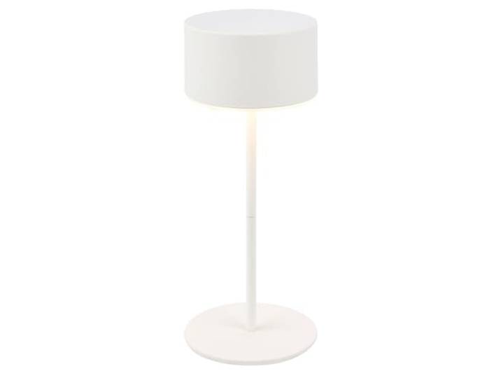 BRILONER - LED Tischlampe kabellos IP44 mit Lichtkante, Touch, dimmbar, Akku Tischleuchte, Nachttischlampe, Leselampe, LED Lampe, Outdoor, Touchlampe, Tischlampe Akku, 8 x 19 cm (DxH), Altweiß