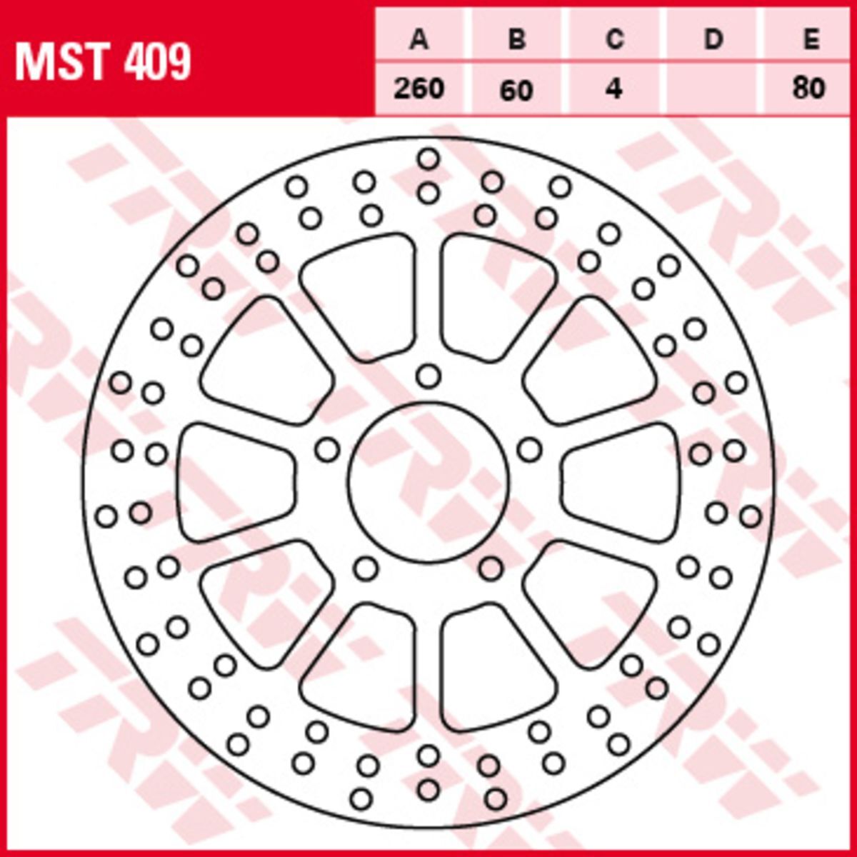 Bremsscheibe TRW MST409, 1 Stück