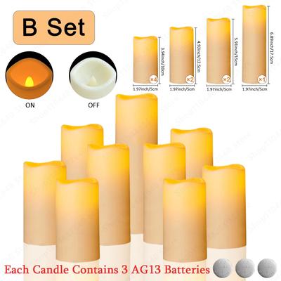 Uplifted Finds 9 To 72 Pcs Flameless LED Candles Battery Operated Flickering Lights For Wedding Concert Home Decor b Set 72 Pcs