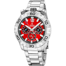 Festina 20743/5 Herrenuhr Bullhead Rot mit Stahlband