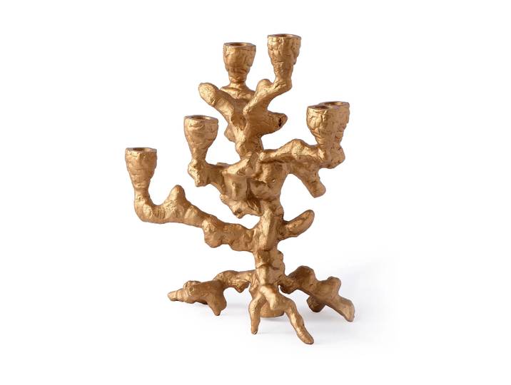 POLSPOTTEN Apple Tree Kerzenständer S 32,5 cm Gold