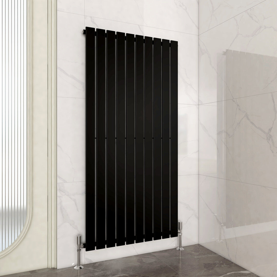 Symple Stuff Aarvik Designer Radiator Black 1600cm H x 680cm W