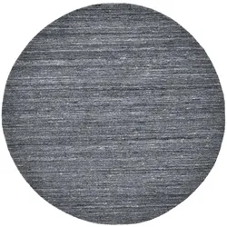 THEKO Handgewebter Teppich Pure, im modernen Uni-Design 601 anthracite 100x100 cm rund
