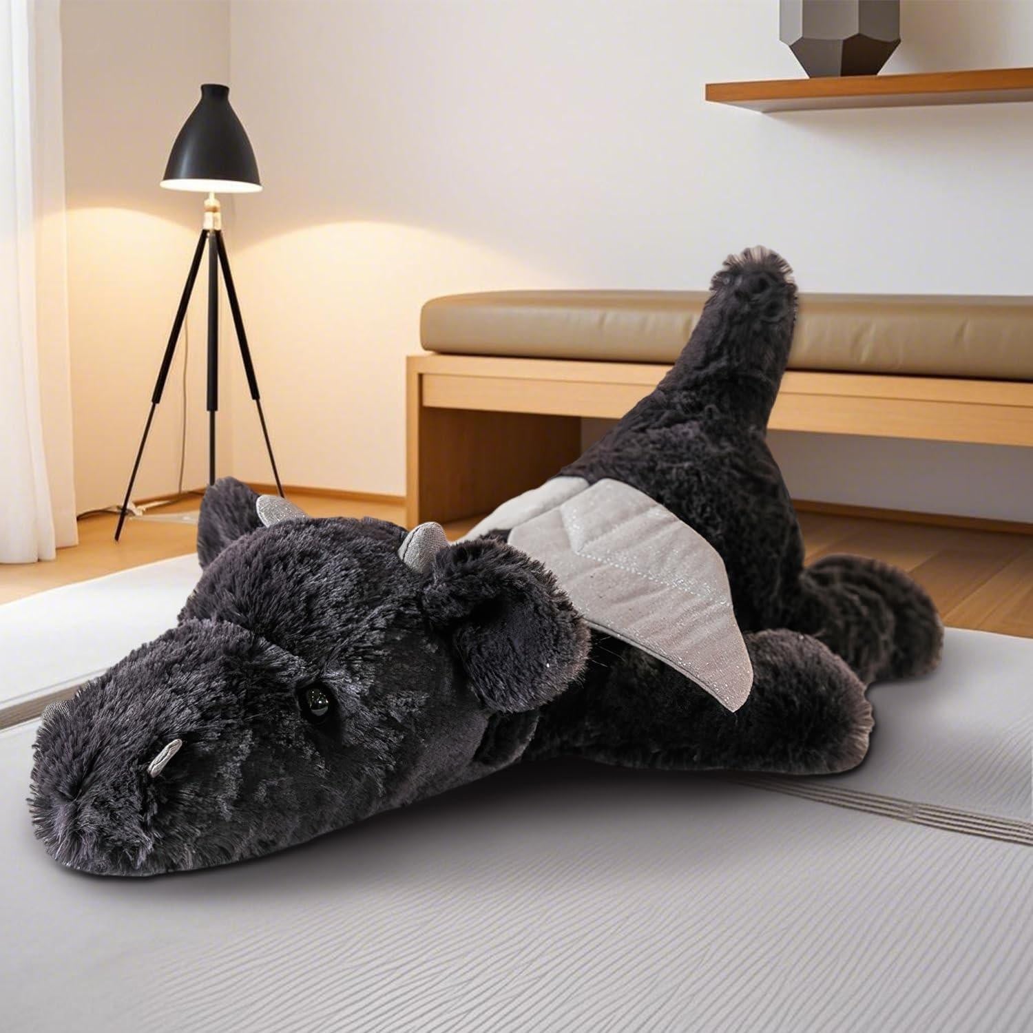 Zachte Gewogen Draak Knuffel voor Kinderen, 60 cm