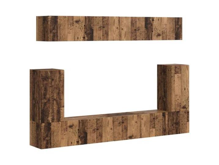 RJPLMFV TV-Möbel, Holz, 5-teilig, Wandstil Modernes Design, Aufbewahrung für mehrere Schränke, für Wohnzimmer, kleiner Raum, einfache Montage