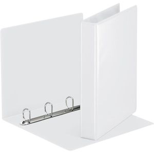 Esselte Präsentationsringbuch 49703, A4, 4 Ringe, Ø 30mm, aus PP, weiß, 2 Außentaschen
