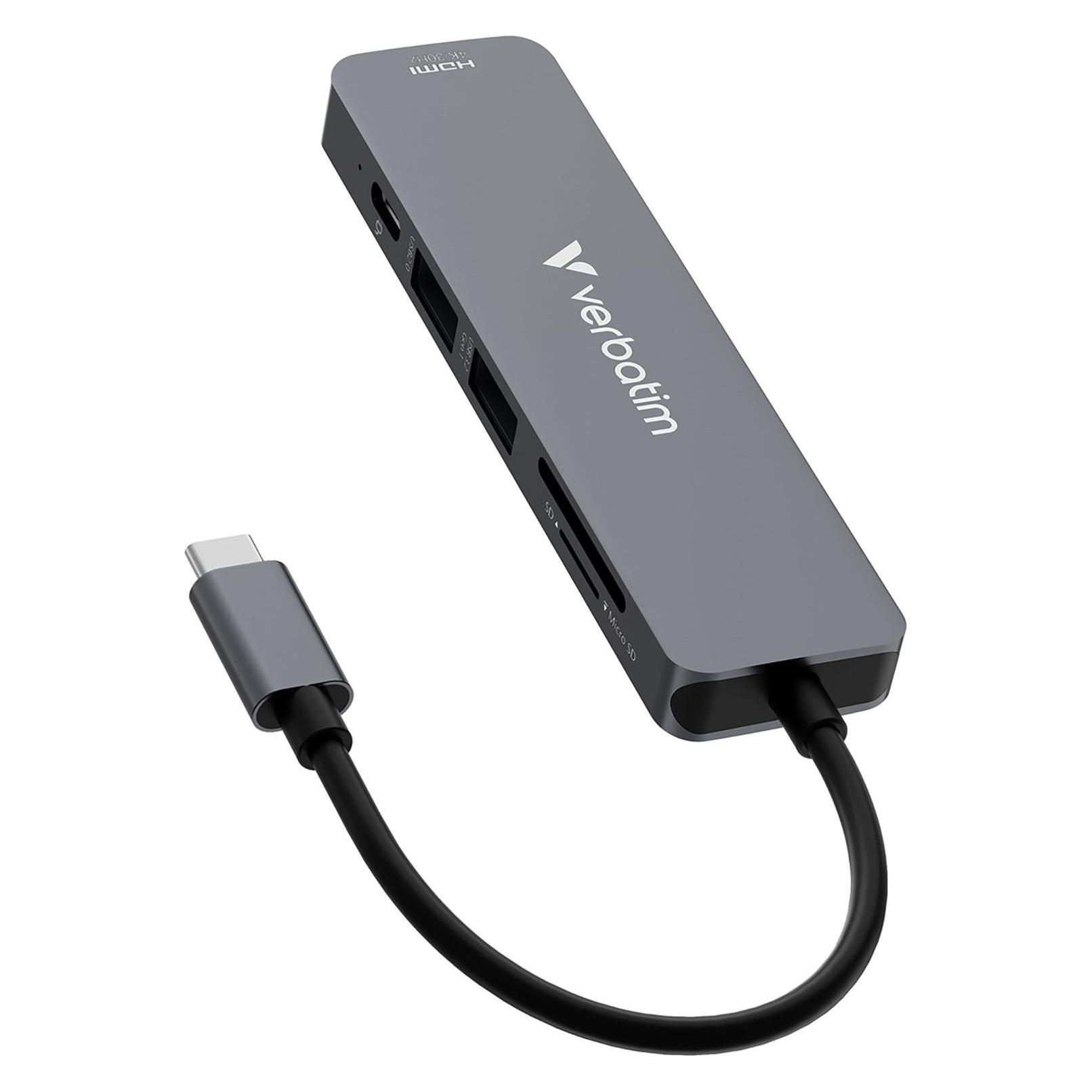 Verbatim Hub USB-C 6port Sd Microsd (USB-C, 6 Ports) (32156)