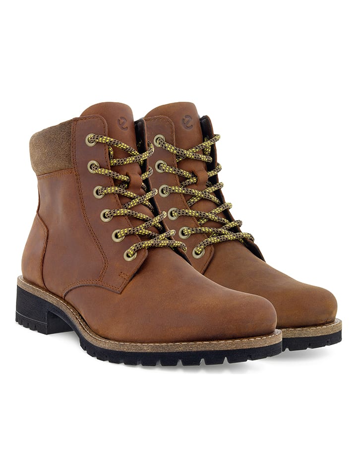 Ecco Leder-Boots in Cognac - 40