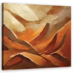 WANDBILD orange abstraktion retro