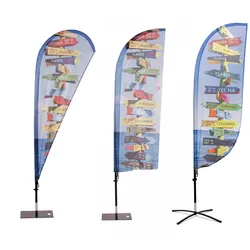 Beachflag Glasfaser Wind/TropfenForm Extra Large