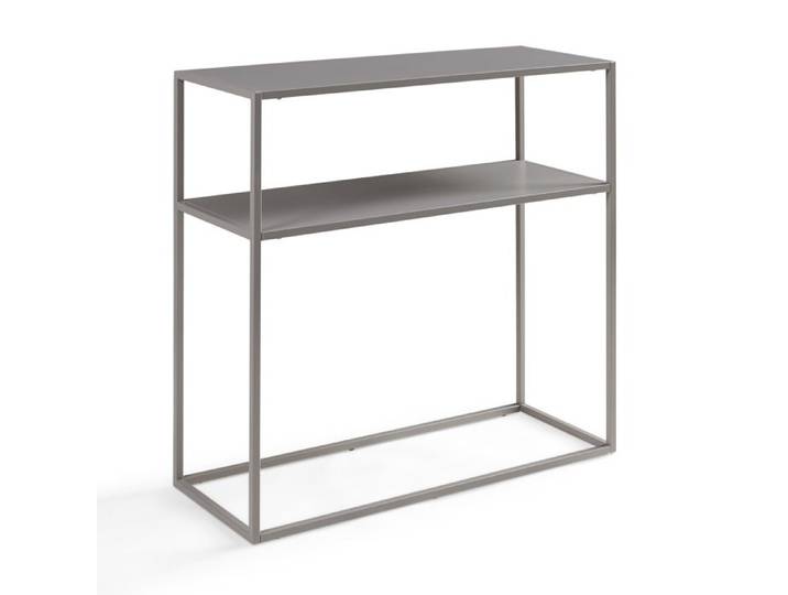Table console Kuhmo métal 80 x 80 x 30 cm gris
