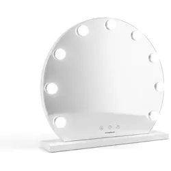 InnovaGoods, Kosmetikspiegel, LED-Schminkspiegel Hollywood Gloette, rund, 9 Glühbirnen –