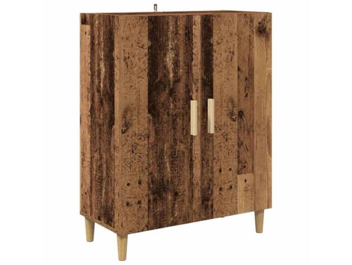 HGFDVCMR Sideboard Altholz-Optik 70x34x90 cm Anrichte mit 2 Türen Rustikale Anrichte aus Holzwerkstoff für Wohnzimmer und Flur mit 2 Türen und beigefarbenen Beinen für viel Stauraum.