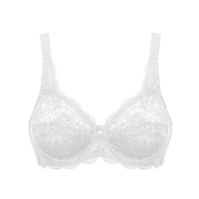 Bügel-BH SUSA "BH mit Bügel Latina", Damen, Gr. 85, Cup D, weiß, Spitze, Obermaterial: 77% Polyamid PA. 15% Baumwolle CO. 8% Elasthan EL., BHs Bügel-BH