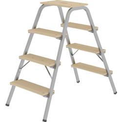 MUNK Günzburger Steigtechnik 39004 Metall (pulverbeschichtet) Doppel-Stufentritt Montage mit Werkzeug Arbeitshöhe (max.): 2.8 m 11 kg