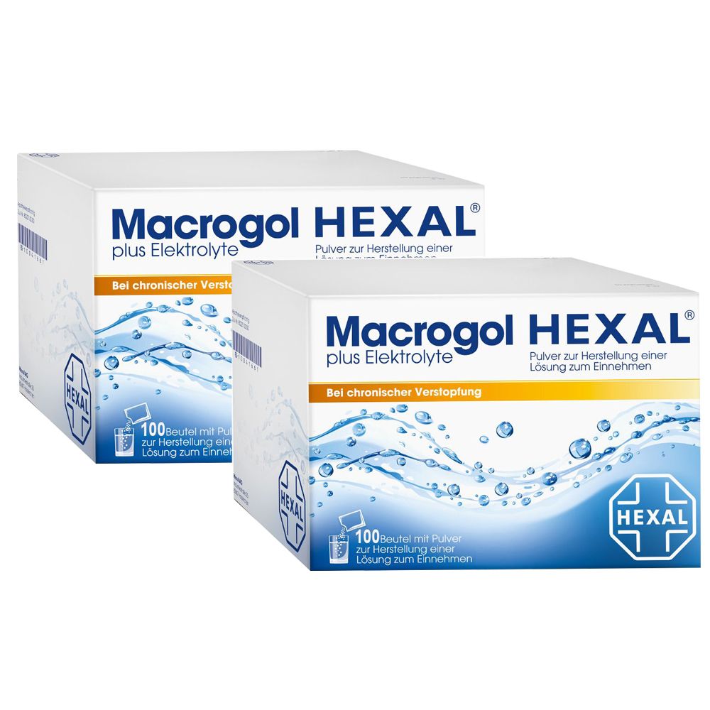 Macrogol Hexal plus Elektrolyte Plv.z.H.e.L.z.E. 2x100 St Beutel