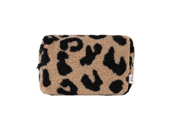Life of Bulu teddy toilettas met panterprint bruin