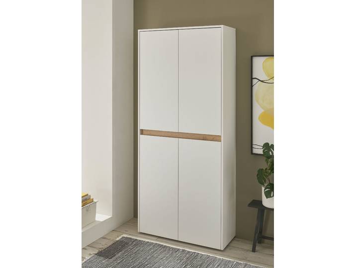 Schuhschrank HOME AFFAIRE City/Giron, modernes Schuhregal, Schrank für 32 Schuhe, Schuhkommode , weiss (weiß), B:85cm H:195cm T:35cm, FSC-zertifizierter Holzwerkstoff, Schränke, Schuhschrank, acht Schuhfächer, viel Stauraum, 93 cm breit