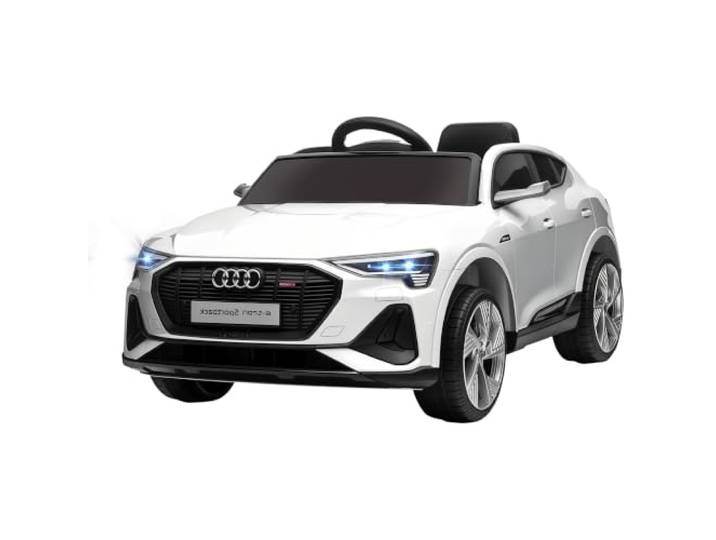 HOMCOM Elektro Kinderauto 12V Audi E-tron Elektrofahrzeug 3-5 Jahre Weiß
