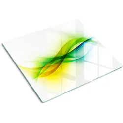 GLASPLATTE 60x52 cm Abstrakte Wellen