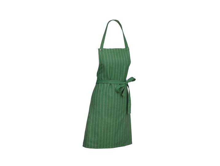 Kochschürze KELA Cora Streifen 80 x 67 cm , grün, B:67cm L:80cm, Baumwolle, Schürzen, Kochschürze