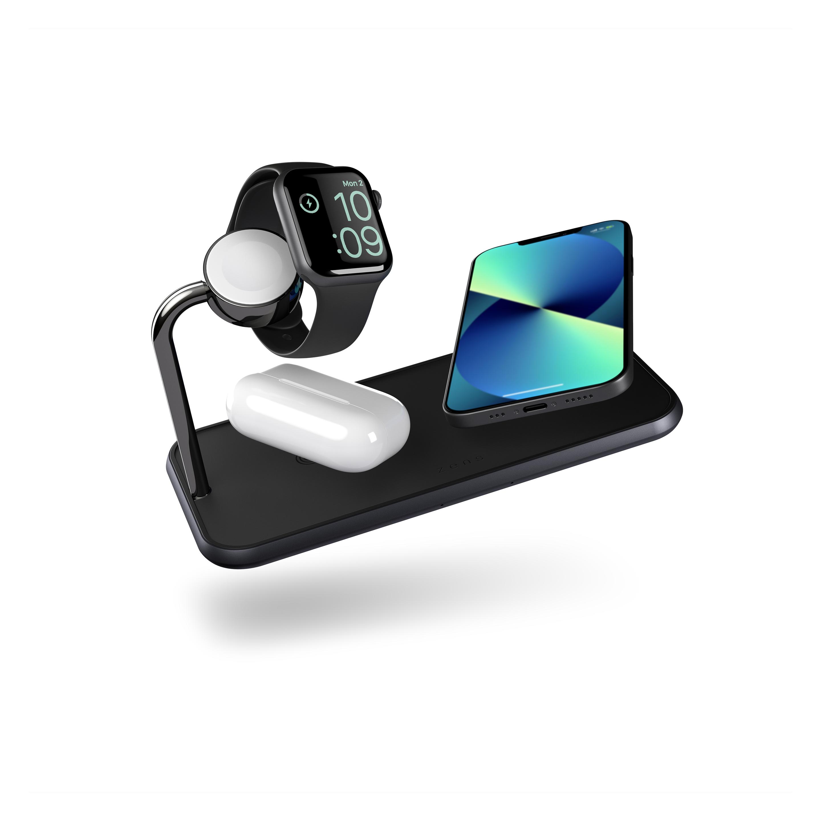 Zens Aluminium Dual Wireless Charger + Watch (20 W) (ZEDC05B/00)