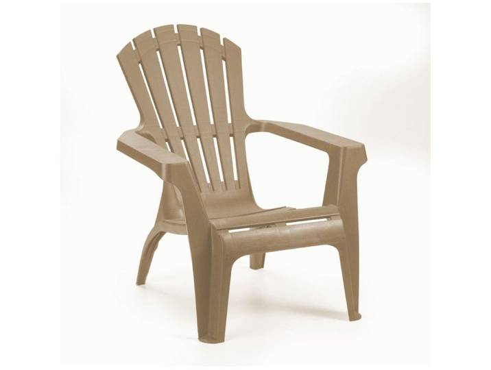 Fauteuil Adirondack résine polypropylène Wilsa Garden - Taupe - 1 Fauteuil Adirondack