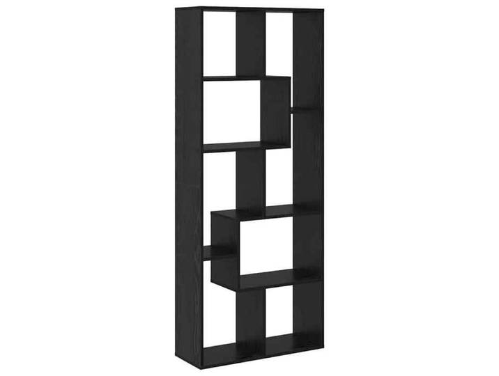 Réduction - Bibliothèque en bois，Meuble Étagère - séparatrice de pièce Chêne noir 67x25x161 5 cm - Bois d'ingénierie @25422