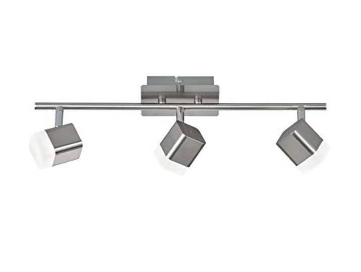 Reality Leuchten R82153107 Plafonnier\, Métal\, 4 W\, Nickel Matt/Weiß