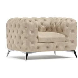 CHESTERFIELD-SESSEL Quantum Beige Samt