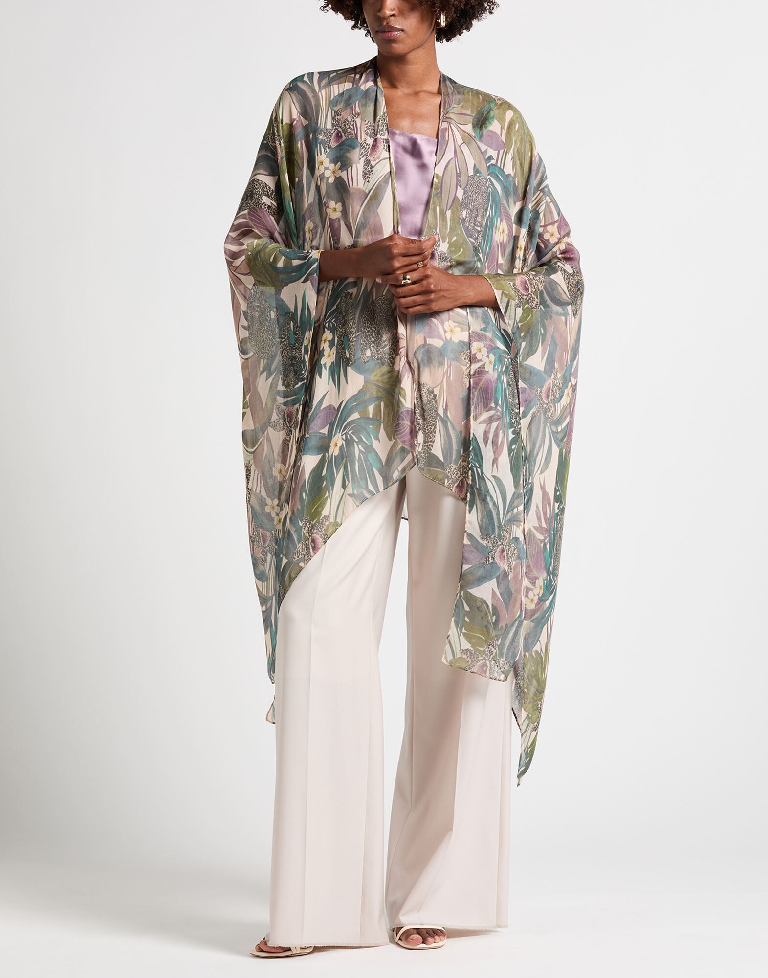 Twinset Poncho Mujer Caqui ONESIZE Mujer