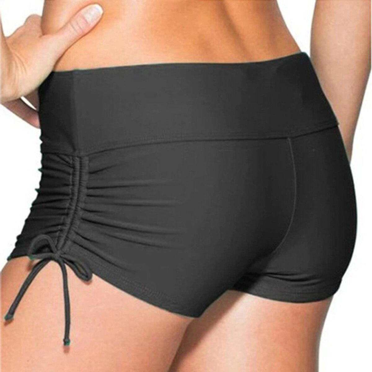 INF Lockere Herren-Badehose mit Tunnelzug, quadratischer Schnitt – schnelltrocknende Nylon-Spandex Badeshorts für Wassersport M