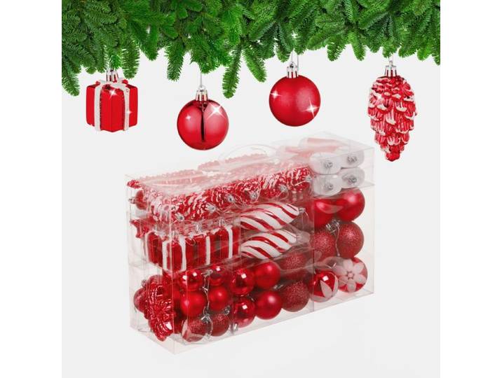 Relaxdays Weihnachtskugeln im 72er Set