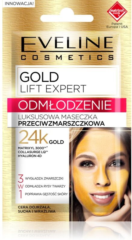 Eveline Cosmetics Gold Lift Expert rejuvenating mask 3-in-1 7 ml